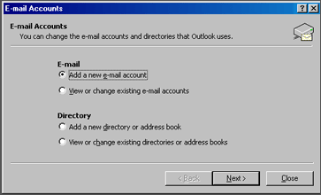 Outlook email accounts
