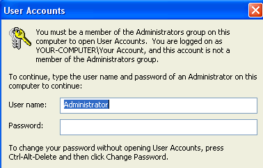 user accounts